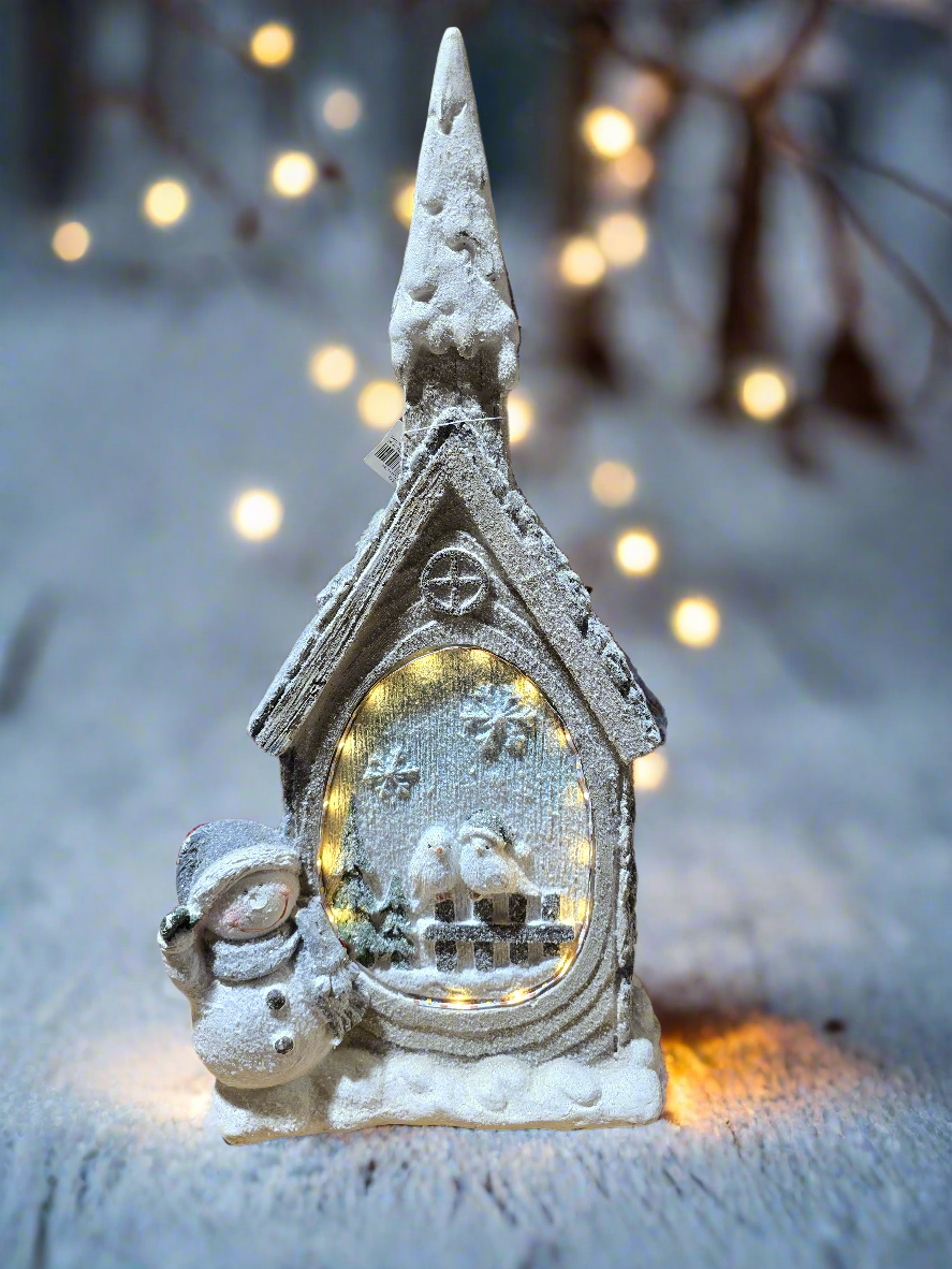 Christmas LED House w/ Snowman